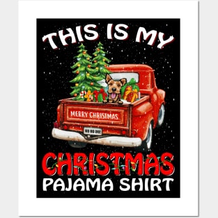 This Is My Christmas Pajama Shirt Welsh Terrier Truck Tree Posters and Art